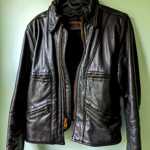Vintage Vanson Leather heavy motorcycle jacket